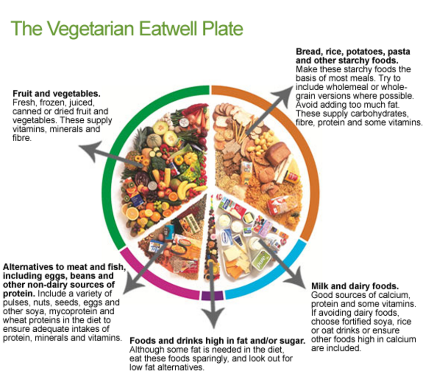 Vegetarian eatwell Plate